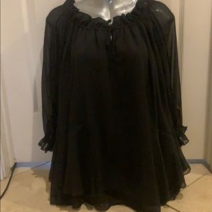 Black off shoulder blouse